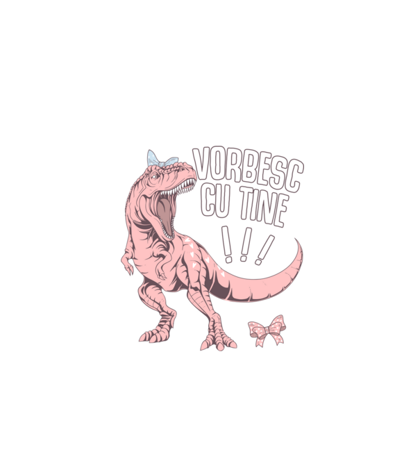 Vorbesc cu tine! #mamasaurus model negru pe tricou