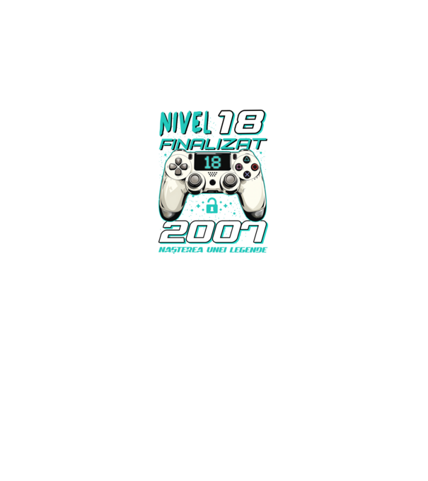 Nivel finalizat 18 2007 model negru pe tricou