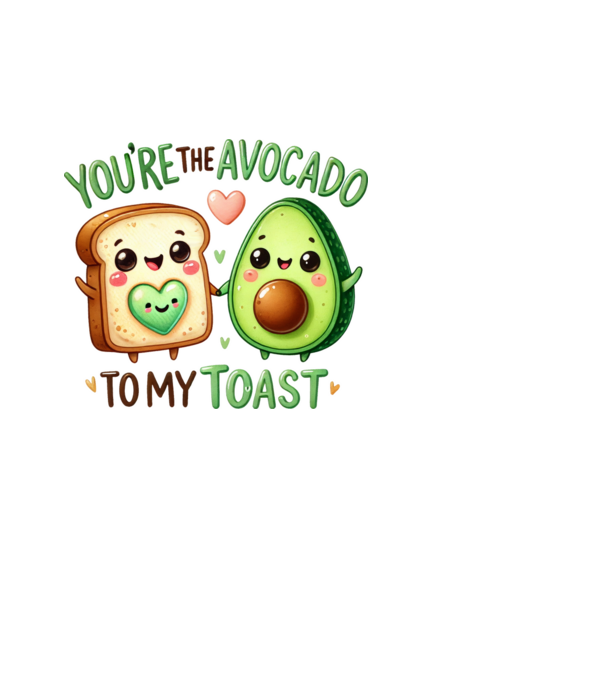 Avocado to my Toast model alb pe tricou
