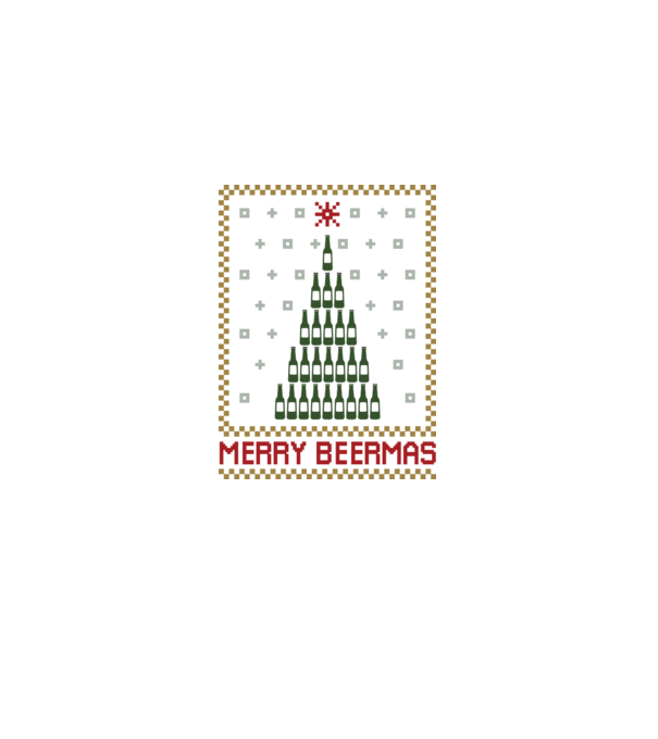 Merry Beermas model negru pe tricou