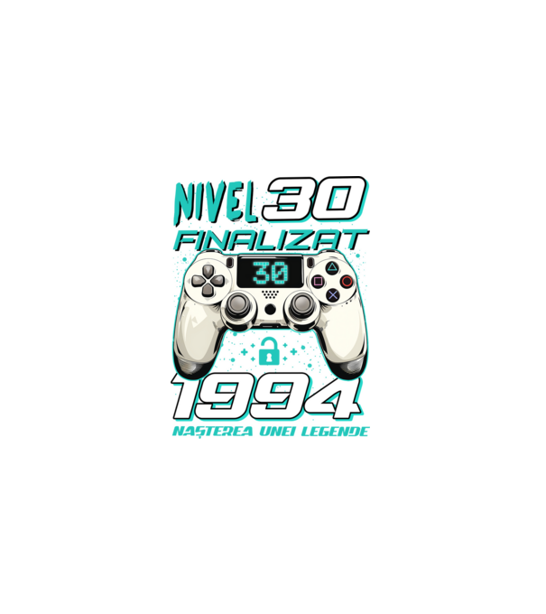 Nivel finalizat 30 1995 model negru pe tricou