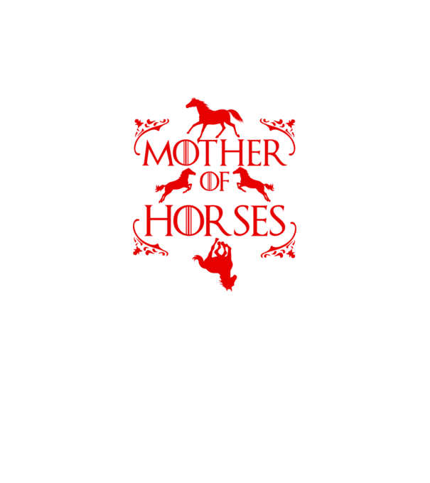 Mother of Horses model negru pe tricou