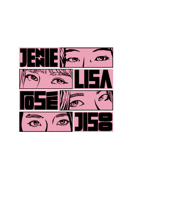 BlackPink manga model negru pe tricou