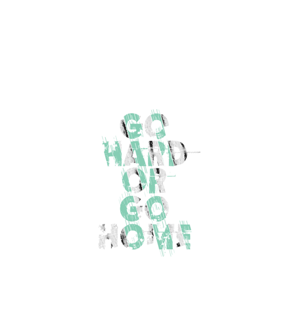 Go Hard or Go Home model negru pe tricou