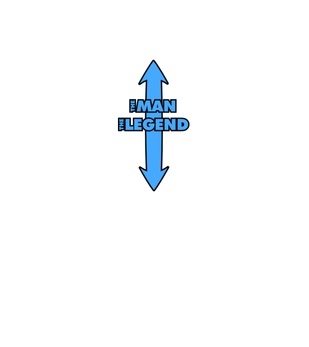 The Man The Legend model negru pe tricou