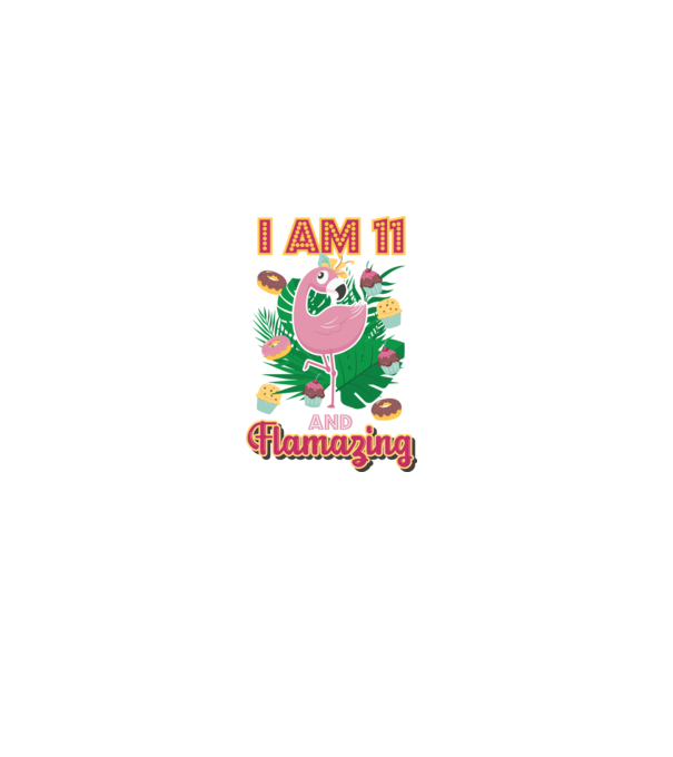 FLAMAZING Birthday 11 Years old model alb pe tricou