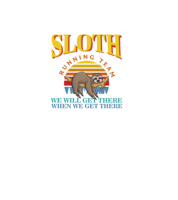 SLOTH running team model negru pe tricou