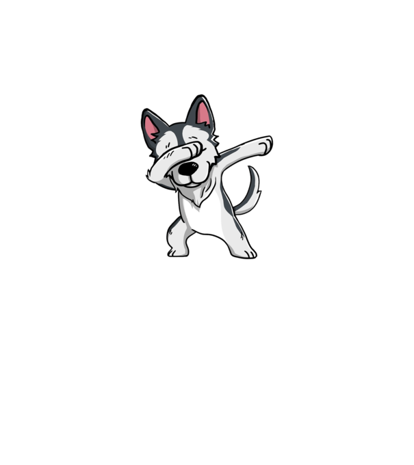 Husky DAB model gri închis pe tricou