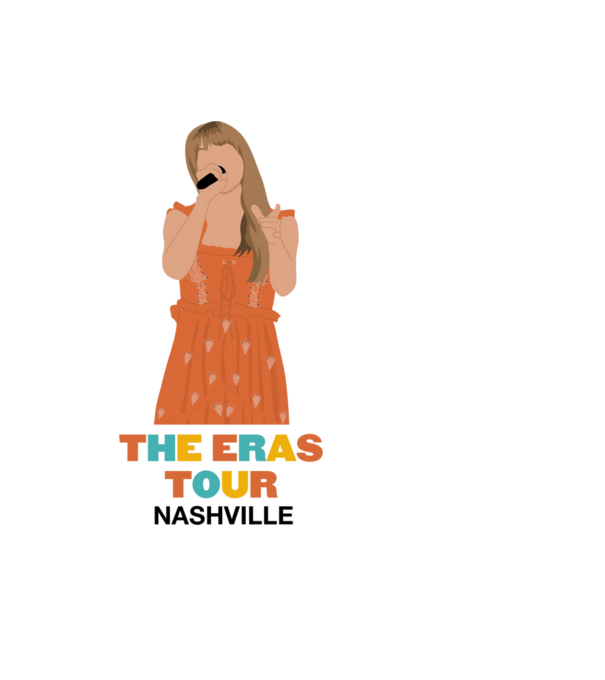 Taylor Swift The Eras Tour Nashville 3 model albastru deschis pe tricou
