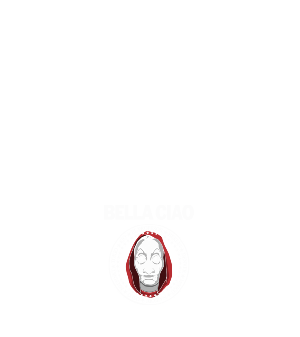 bella ciao stroke white model alb pe tricou