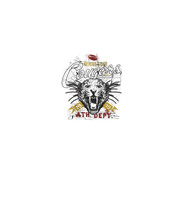 Minesota Cougars  TEXTURED model albastru jeanși pe tricou
