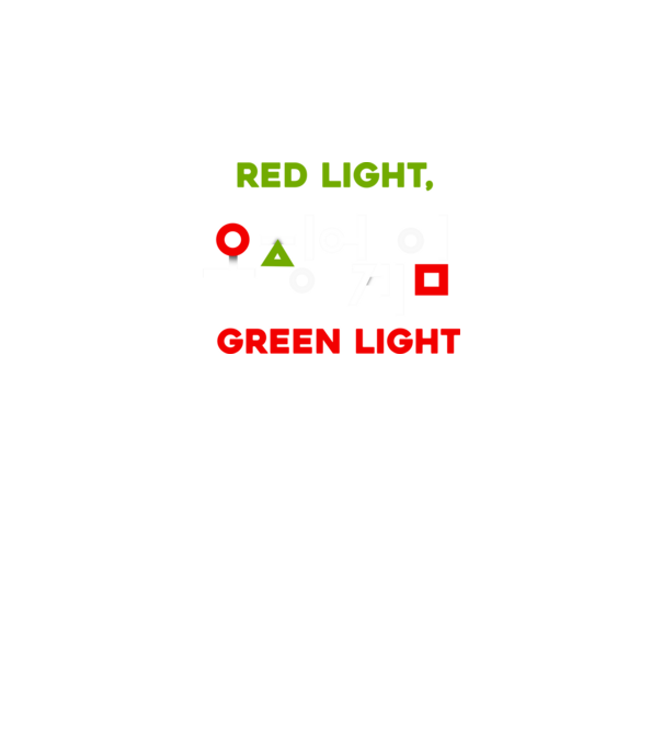 red light green light model negru pe tricou