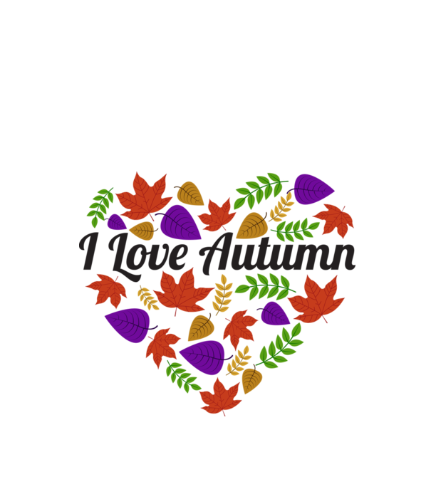 I love autumn model alb pe tricou