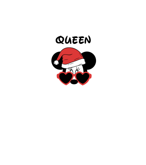minnie santa queen model alb pe tricou
