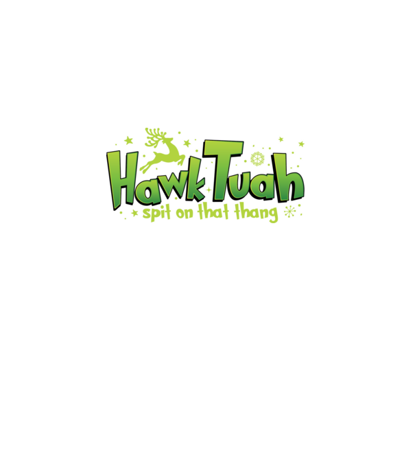Hawk tuah xmas model negru pe tricou