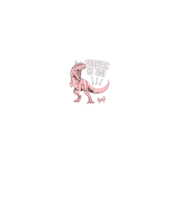 Vorbesc cu tine! #mamasaurus model negru pe tricou