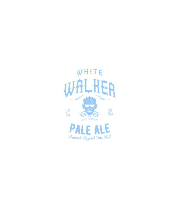 White Walker Pale Ale model negru pe tricou