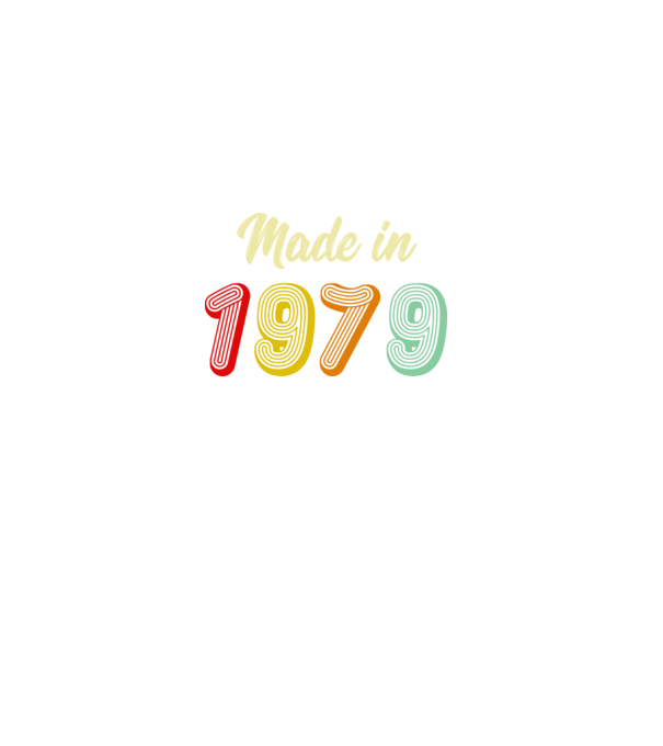 made in 1979 retro model negru pe tricou