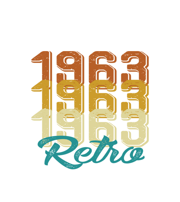 1963 Retro model alb pe tricou