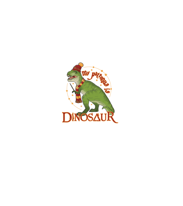 My patronus is dinosaur model negru pe tricou