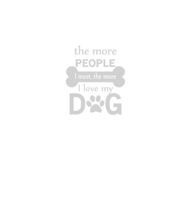 The more people i meet model negru pe tricou