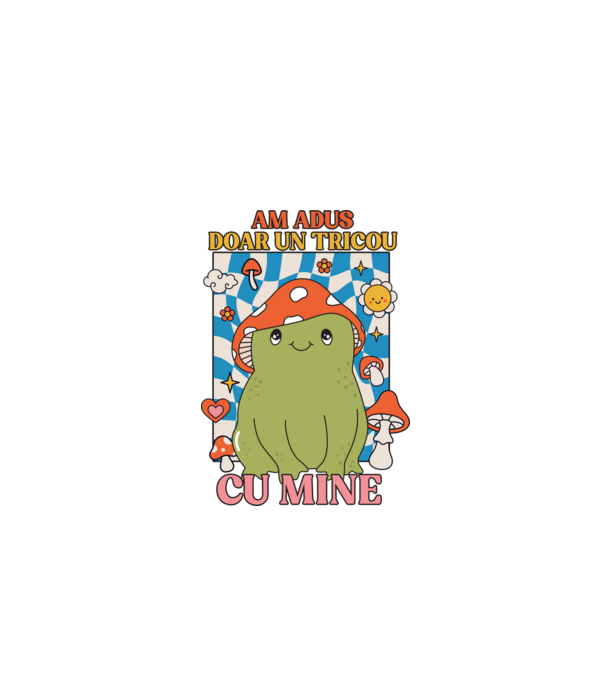 am adus doar un tricou cu mine! model gri pe tricou