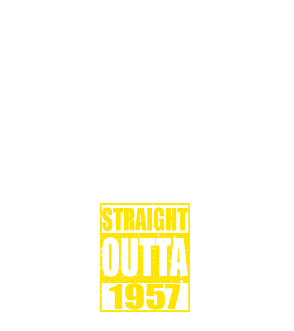 Straight Outta - 1957 model alb pe tricou