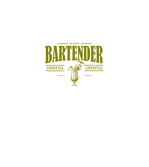Lifestyle Bartender model negru pe tricou