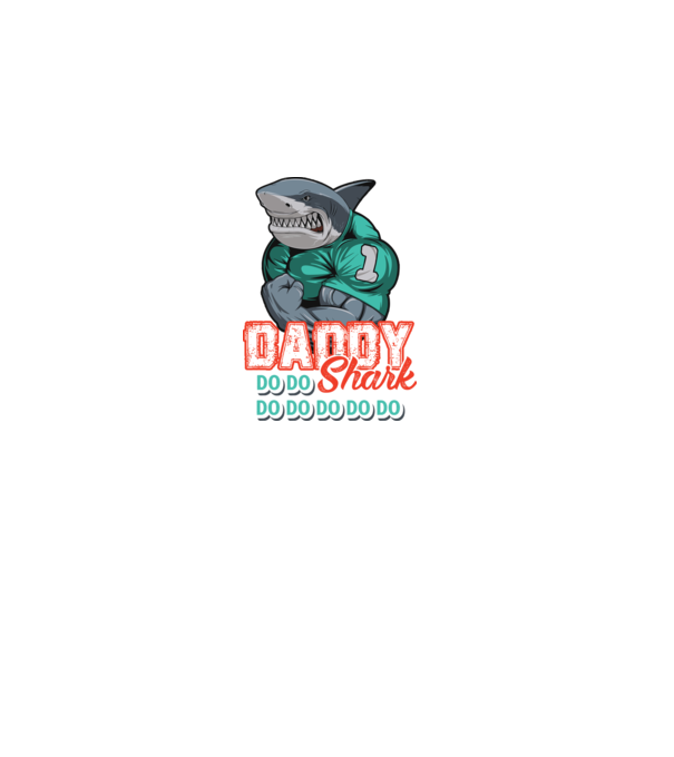 Daddy Shark do do do do model alb pe tricou