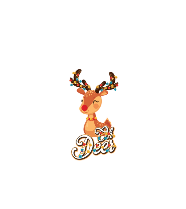 Oh deer model negru pe tricou