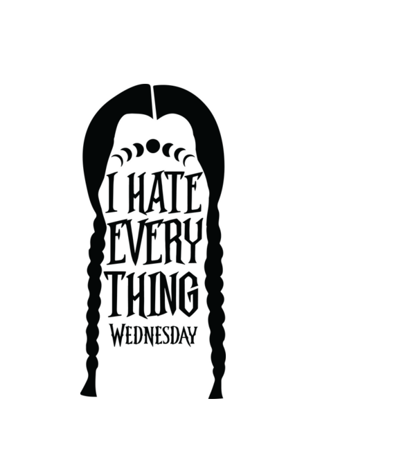I hate everything model albastru deschis pe tricou