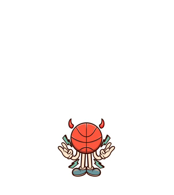 Evil basketball model alb pe tricou