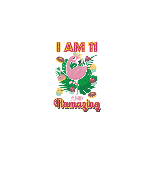 FLAMAZING Birthday 11 Years old model alb pe tricou
