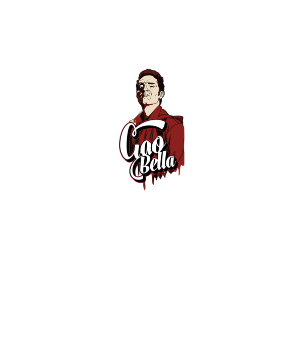 ciao bella berlin model alb pe tricou