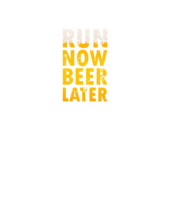 Run now beer later model negru pe tricou