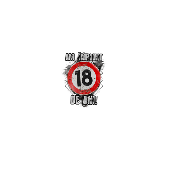 Am împlinit 18 de ani! model roz deschis pe tricou