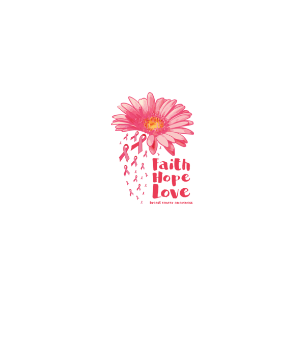 Gerbera faith hope love model alb pe tricou