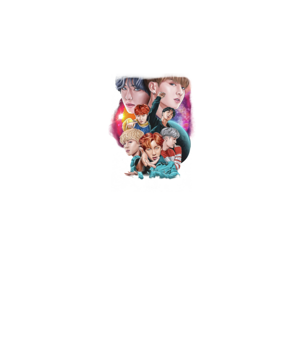 BTS POSTER model negru pe tricou