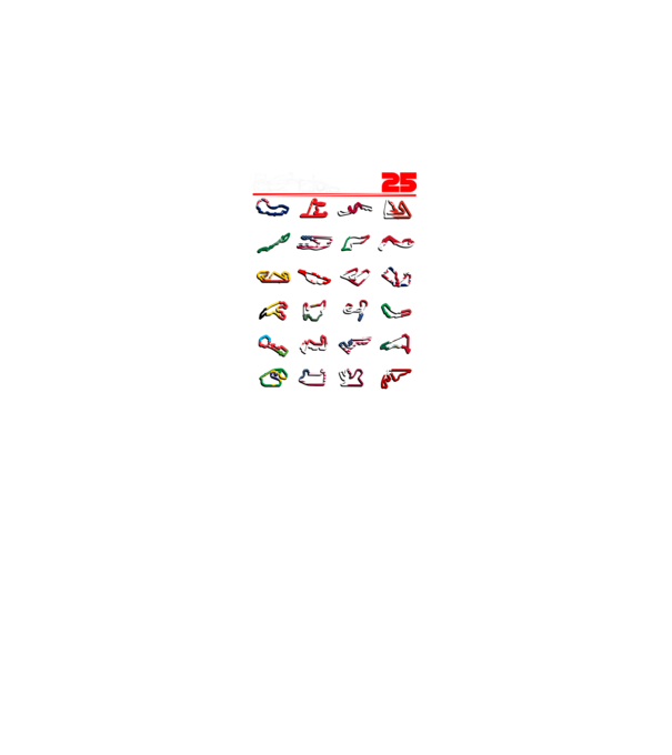 F1 calendar 2025 Negru model negru pe tricou