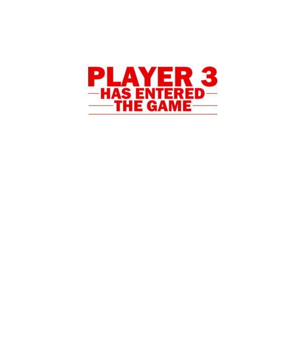 Player 3 entered the game model alb pe tricou