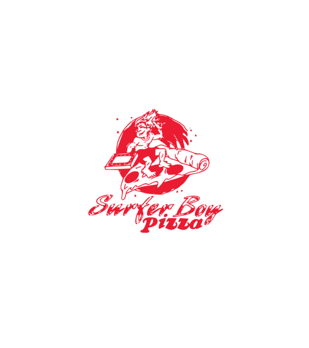surfer boy pizza stranger things model gri pe tricou