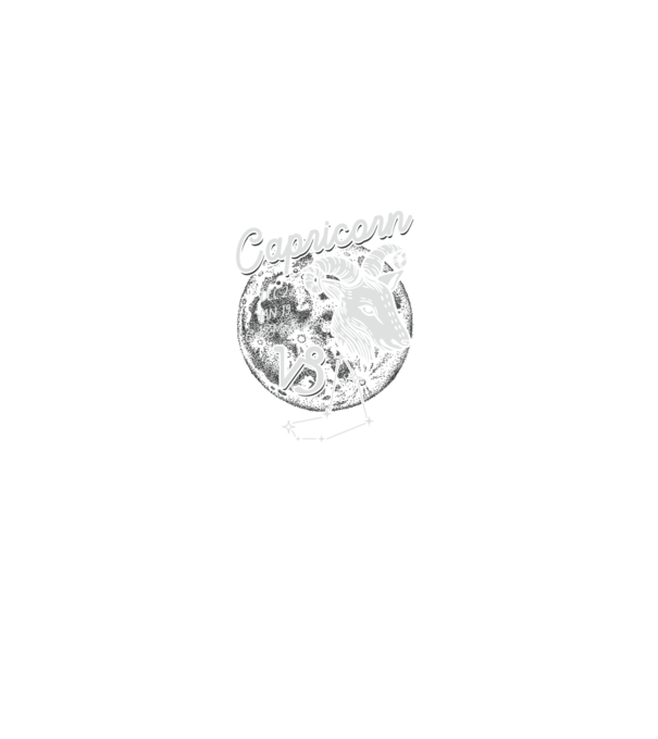 Zodiac femeie CAPRICORN retro model negru pe tricou
