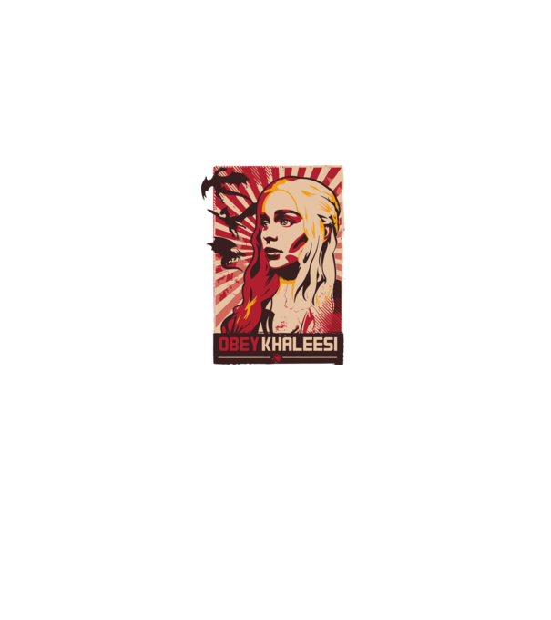 Obey Khaleesi model negru pe tricou