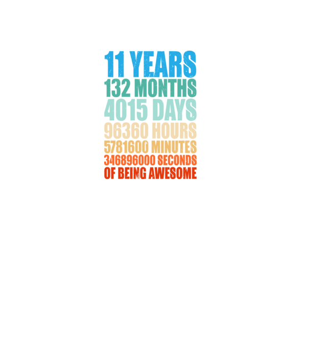 11 years of being awesome model negru pe tricou