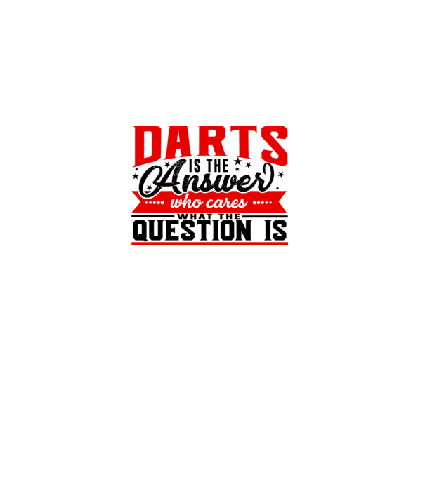 Sport is the answer DARTS model alb pe tricou