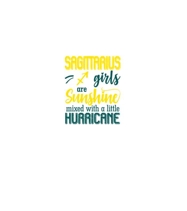 Sunshine with Hurricane SAGITTARIUS model negru pe tricou