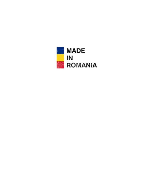 made in romania model negru pe tricou