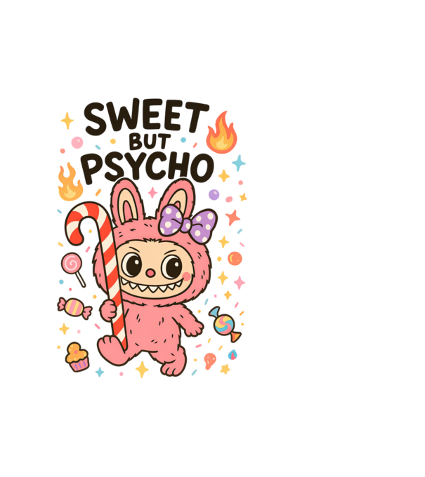 Sweet but psycho model alb pe tricou