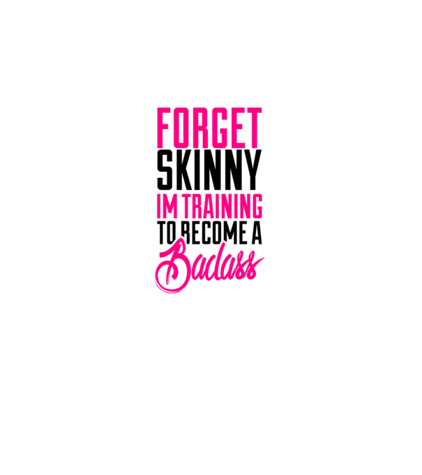 Forget Skinny model alb pe tricou