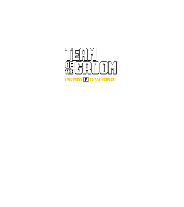 Team of the Groom model negru pe tricou